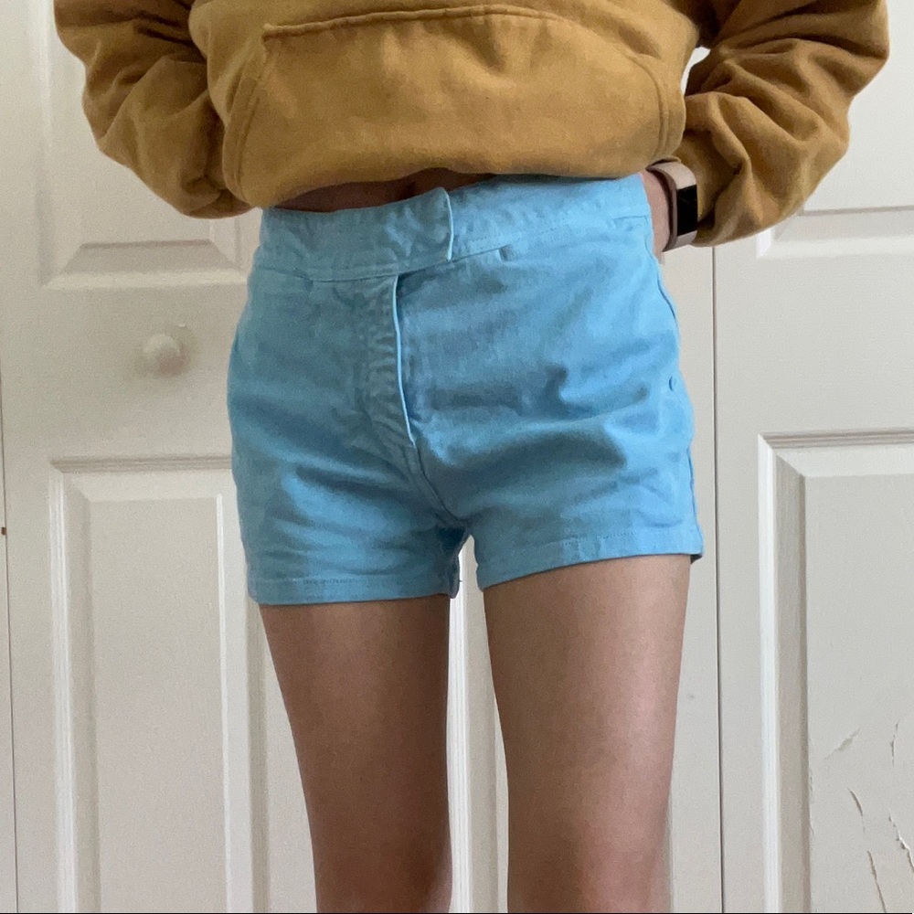 Elle bright blue mid rise shorts